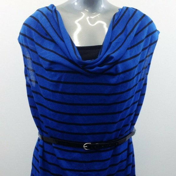 Bongo women's Junior Plus 2X Blue Black Striped - Picture 1 of 7